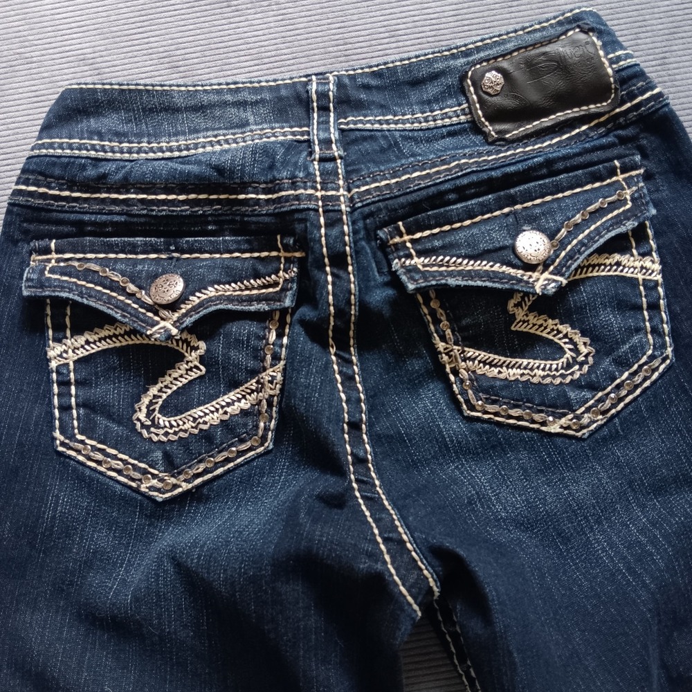 Y2K EUC 00's Era Silver Jeans Co Natsuki Bootcut Jeans Dark Mid Rise 26x31 *30